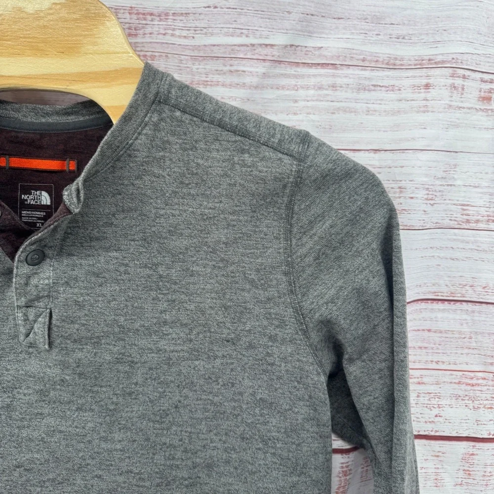 The North Face Henley‎ Shirt Gray Mens Size XL Long Sleeve Regular Fit Casual
